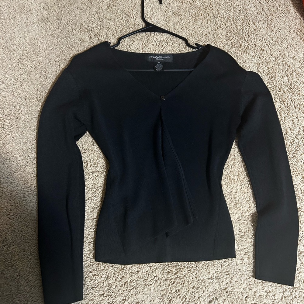 Willi Smith Petite. Size PS. Black button up.
